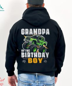 Grandpa Of The Birthday Boy Monster Truck Birthday Family T Shirt