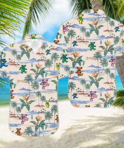 Grateful Dead Cute Dancing Bears Colors On The Beach 2024 Trendy Hawaiian Shirt