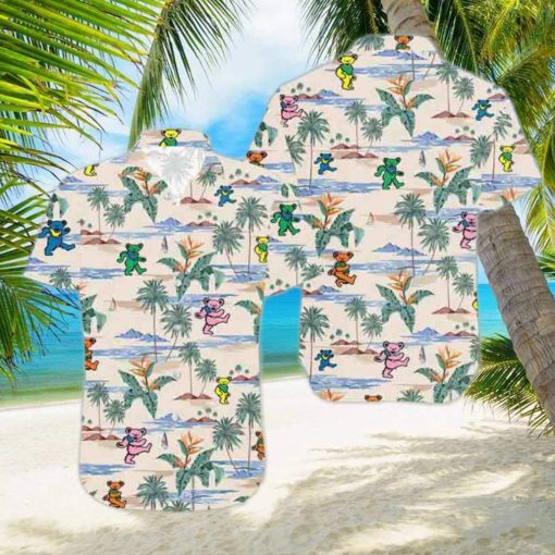 Grateful Dead Cute Dancing Bears Colors On The Beach 2024 Trendy Hawaiian Shirt