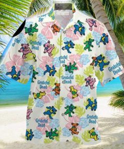 Grateful Dead Dancing Bears Hibiscus 2024 Trendy Hawaiian Shirt