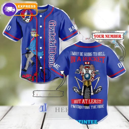 Grateful Dead In A Bucket Custom Name Baseball Jersey