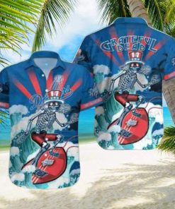 Grateful Dead Skeleton Surfing Los Angeles Dodgers 2024 Trendy Hawaiian Shirt