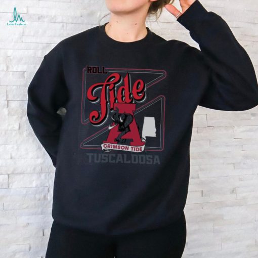 Gray Alabama Crimson Tide Retro Script Long Sleeve T Shirt