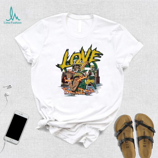 Green Bay Packers Jordan Love fire shirt