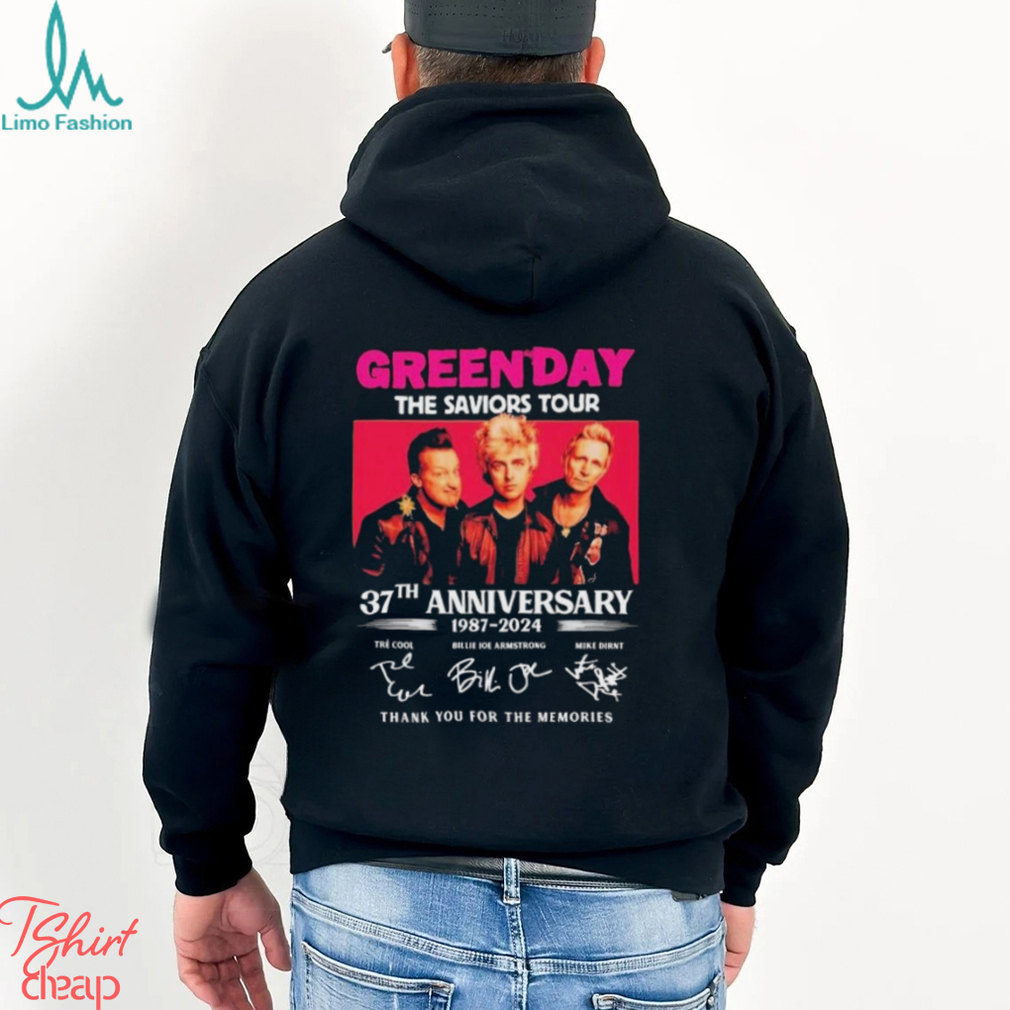 Green Day The Saviors Tour 37th Anniversary 1987 2024 Thank You For The Memories Signatures Shirt Green Day The Saviors Tour 37th Anniversary 1987 2024 Thank You For The Memories Signatures Shirt