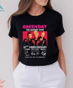 Green Day The Saviors Tour 37th Anniversary 1987 2024 Thank You For The Memories Signatures Shirt