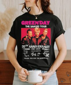 Green Day The Saviors Tour 37th Anniversary 1987 2024 Thank You For The Memories T Shirt