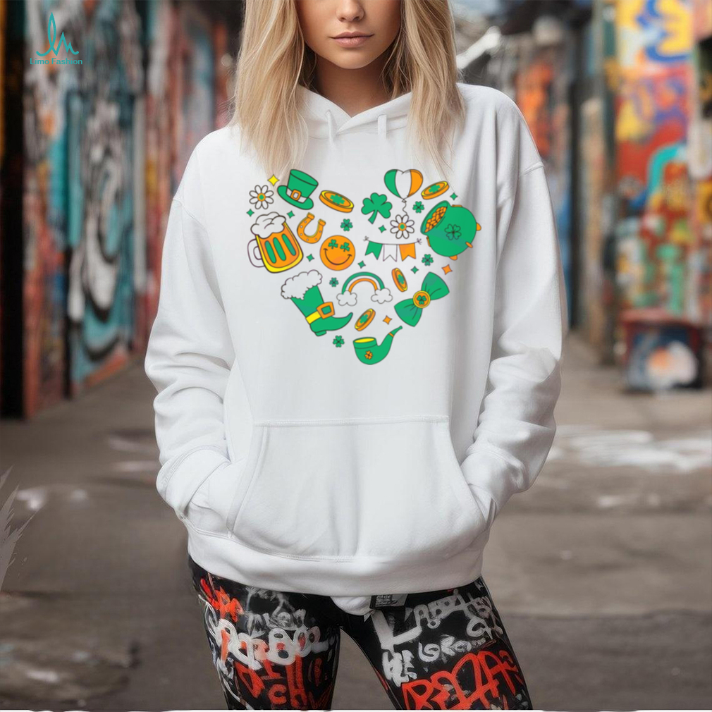 Green St Patricks Day Doodles Four Leaf Clover shirt Green St Patricks Day Doodles Four Leaf Clover shirt