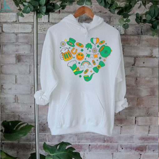 Green St Patricks Day Doodles Four Leaf Clover shirt
