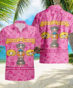 Guns N Roses Appetite For Destruction Chibi Cute Pink 2024 Summer Trend Fan Gifts Hawaiian Shirt