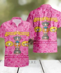 Guns N Roses Appetite For Destruction Chibi Cute Pink 2024 Summer Trend Fan Gifts Hawaiian Shirt