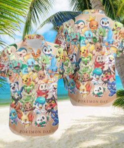 Happy Pokemon Day 2024 Cute Fan Gifts Summer Trend Hawaiian Shirt