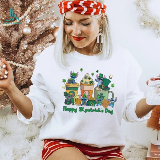 Happy St. Patrick’s Day Stitch coffee shirt