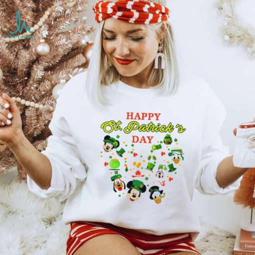 Happy St. Patrick’s day Mickey Mouse characters shamrocks shirt