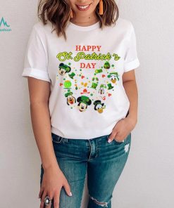 Happy St. Patrick’s day Mickey Mouse characters shamrocks shirt
