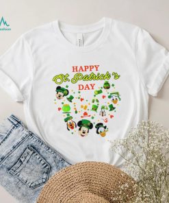Happy St. Patrick’s day Mickey Mouse characters shamrocks shirt