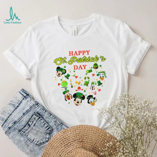 Happy St. Patrick’s day Mickey Mouse characters shamrocks shirt