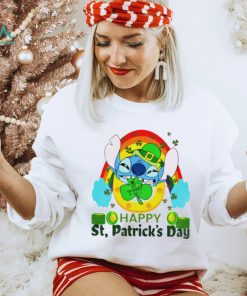 Happy St. Patrick’s day Stitch rainbow shamrocks shirt