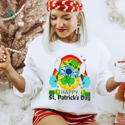 Happy St. Patrick’s day Stitch rainbow shamrocks shirt
