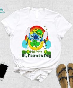Happy St. Patrick’s day Stitch rainbow shamrocks shirt
