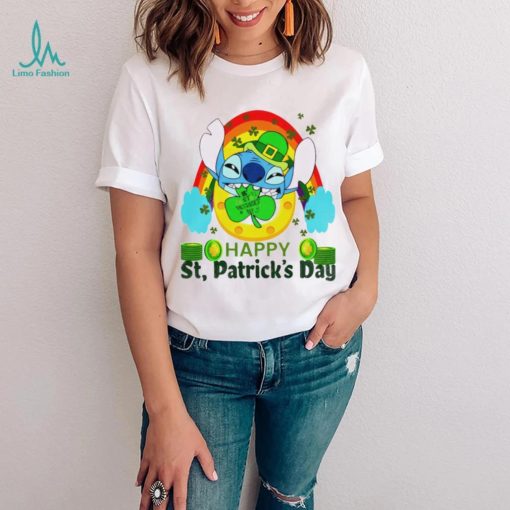 Happy St. Patrick’s day Stitch rainbow shamrocks shirt