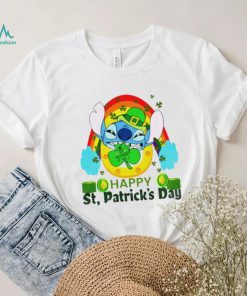 Happy St. Patrick’s day Stitch rainbow shamrocks shirt