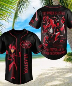 Hazbin Hotel Alastor The World Is Stage And The Stage Is A World Of Entertainment Custom Baseball Jersey