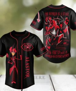 Hazbin Hotel Alastor The World Is Stage And The Stage Is A World Of Entertainment Custom Baseball Jersey