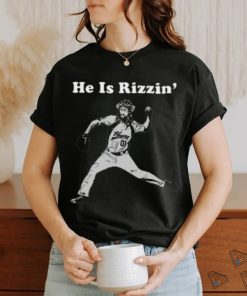 He Is Rizzin Funny Baseball Retro Christian T shirt