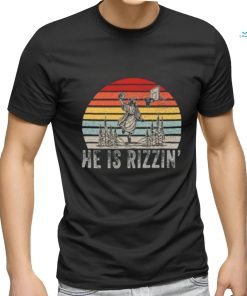 He Is Rizzin Funny Basketball Retro Christian Religious T shirt