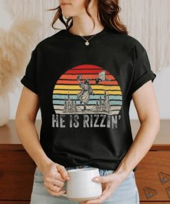 He Is Rizzin Funny Basketball Retro Christian Religious T shirt