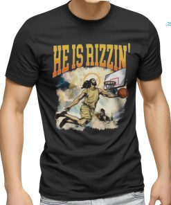 He Is Rizzin Funny Easter Jesus Playing Basketball He Is Rizzin T shirt