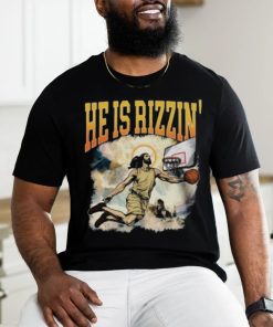 He Is Rizzin Funny Easter Jesus Playing Basketball He Is Rizzin T shirt