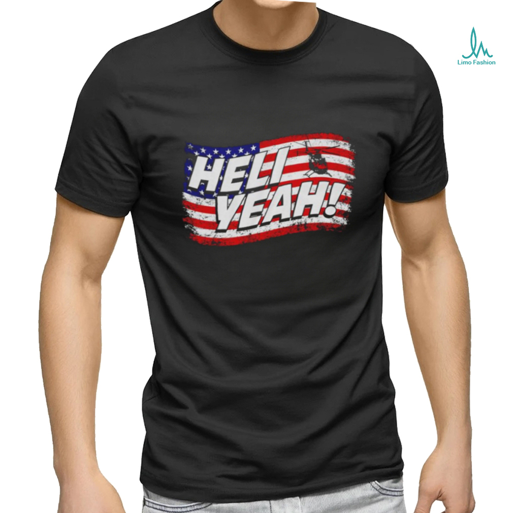 Heli yeah USA flag shirt Heli yeah USA flag shirt