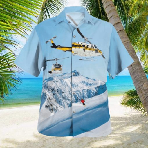 Heliski Hawaiian Shirt Signature For Summer