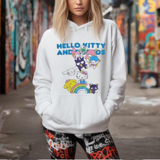 Hello Kitty And Friends Cloud Tie Dye Boyfriend Fit Girls shirt