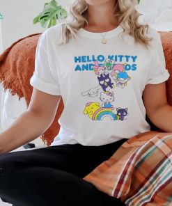 Hello Kitty And Friends Cloud Tie Dye Boyfriend Fit Girls shirt