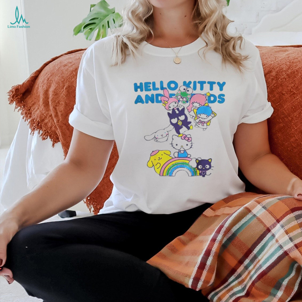 Hello Kitty And Friends Cloud Tie Dye Boyfriend Fit Girls shirt Hello Kitty And Friends Cloud Tie Dye Boyfriend Fit Girls shirt