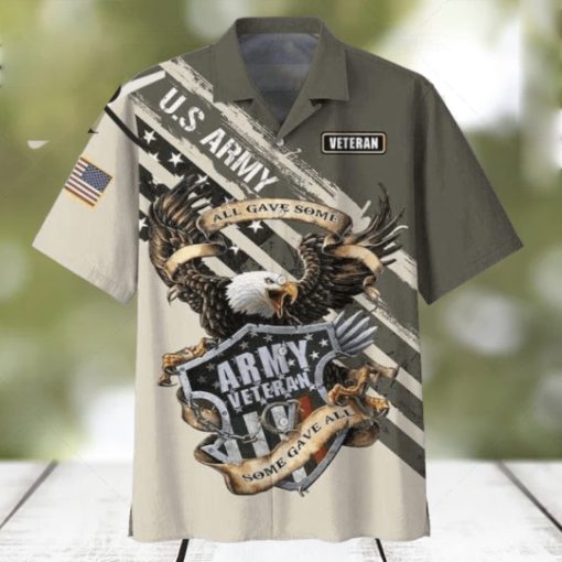 High Quality Veteran Eagle Army Aloha Hawaiian Shirt