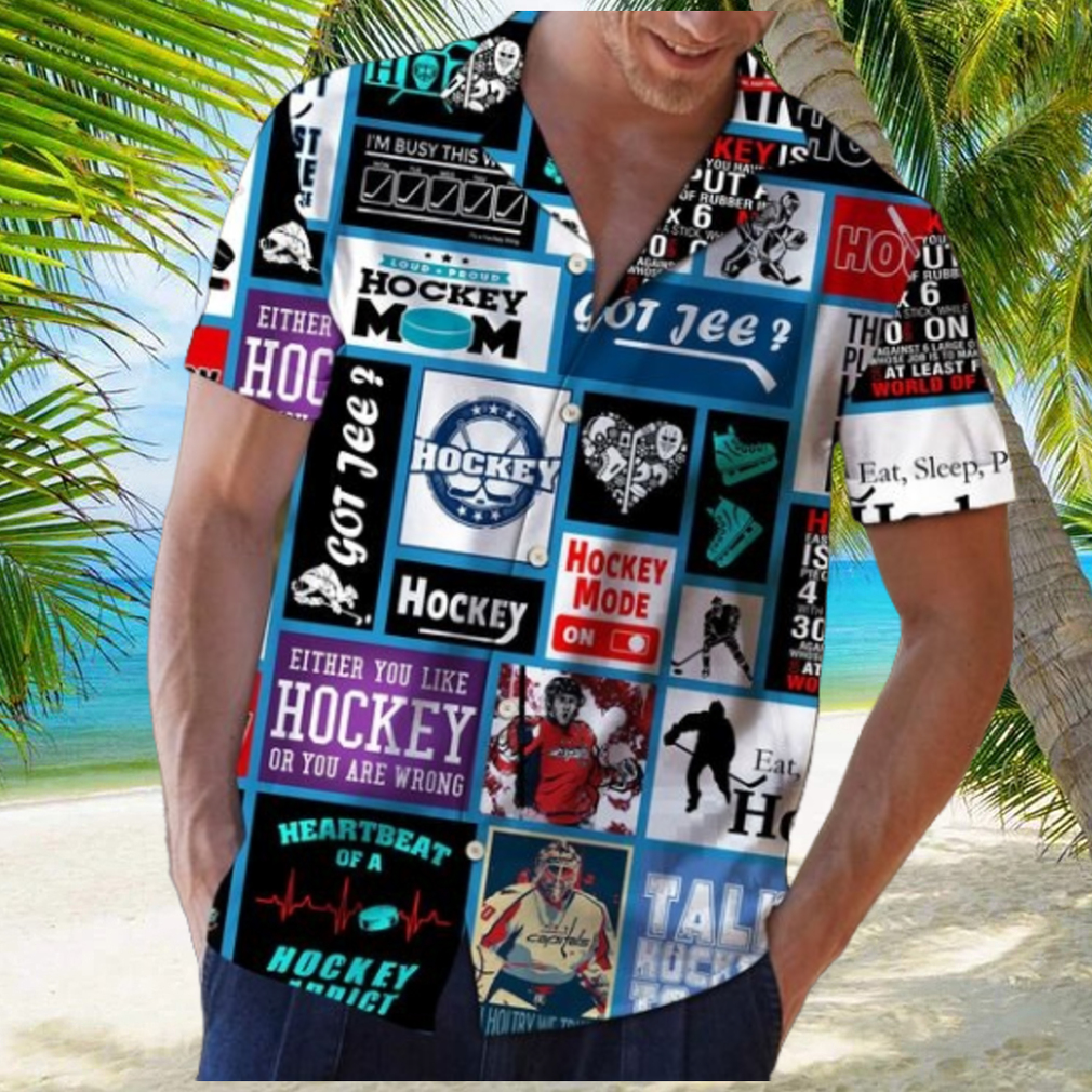 Hockey Hawaiian Shirt For Hockey Fan, Summer Holiday Gift Idea, Sports Lover Gift Hockey Hawaiian Shirt For Hockey Fan, Summer Holiday Gift Idea, Sports Lover Gift