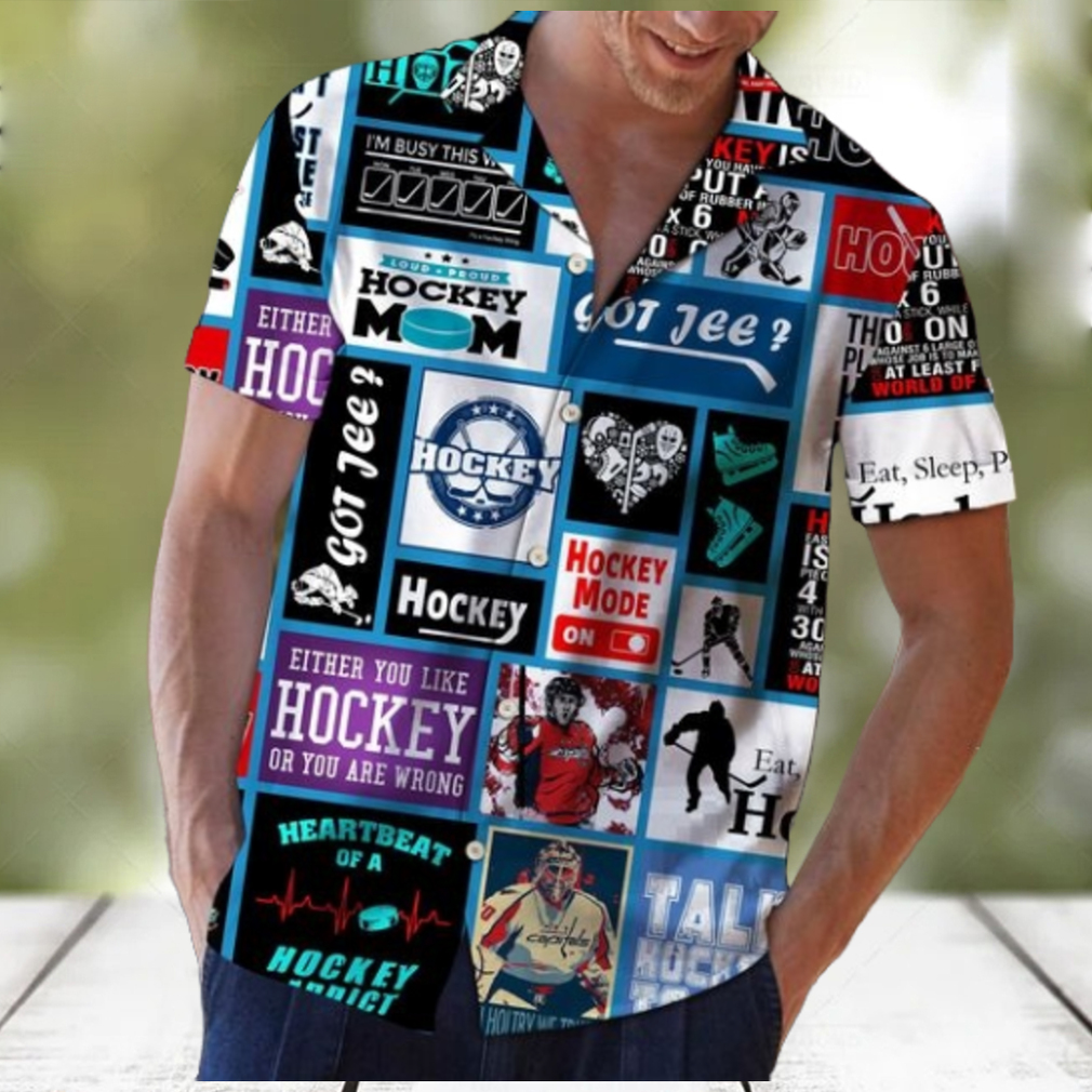 Hockey Hawaiian Shirt For Hockey Fan, Summer Holiday Gift Idea, Sports Lover Gift Hockey Hawaiian Shirt For Hockey Fan, Summer Holiday Gift Idea, Sports Lover Gift
