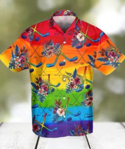 Hockey LGBT Hawaiian Shirt For Supporting LGBT, Hockey Lover Gift Idea