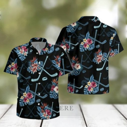 Hockey Tropical Hawaiian Shirt For Summer Holiday Gift Idea