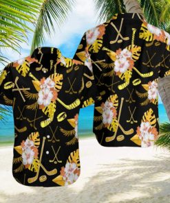 Hockey Tropical Puck Hawaiian Shirt For Men Women