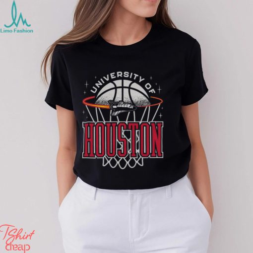 Houston Cougars Basketball Retro Rocket Tee Shirt