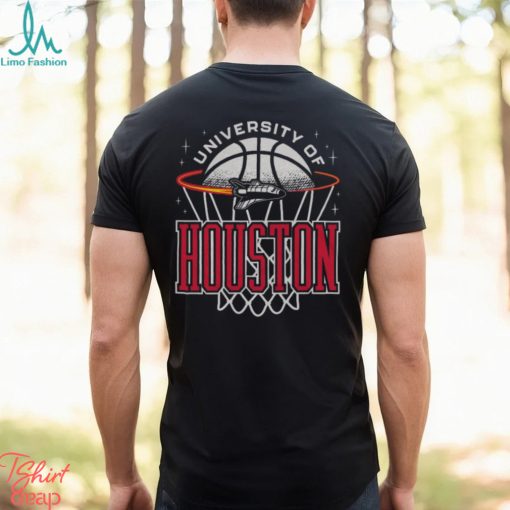 Houston Cougars Basketball Retro Rocket Tee Shirt