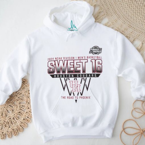Houston Cougars Sweet 16 DI Men’s Basketball 2024 The Road To Phoenix Shirt