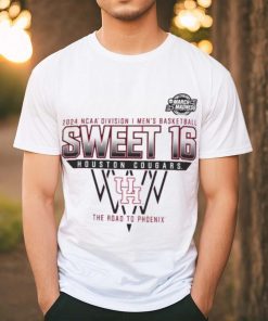 Houston Cougars Sweet 16 DI Men’s Basketball 2024 The Road To Phoenix Shirt