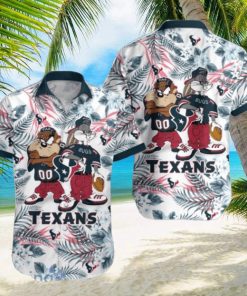 Houston Texans Hawaiian Shirt Taz and Bugs For NFL Team