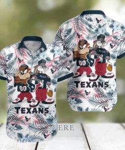 Houston Texans Hawaiian Shirt Taz and Bugs For NFL Team